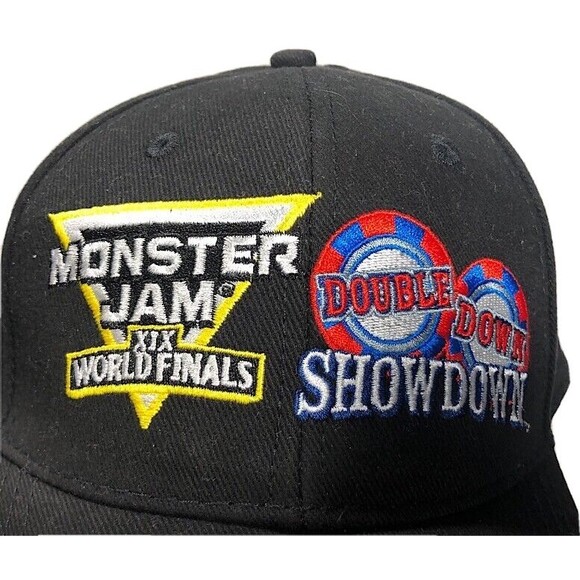 2019  Monster Jam XIX Double Down,Bro Dozer vs Gas Monkey Garage Adj Cap NOS - Picture 1 of 4